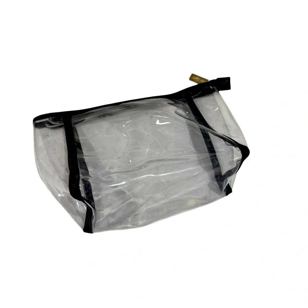 Lord & Taylor clear vinyl cosmetic bag. Gently worn.